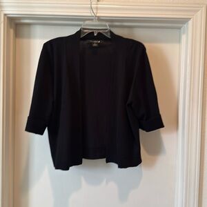 Women's black short sleeve sweater